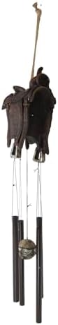 Ebros Gift Farm Country Rustic Horse Saddle Wind Chime