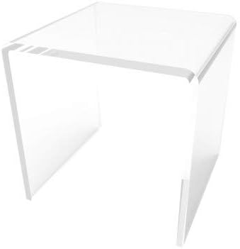 FixtureDisplays One Riser Combo 6 Inch Cube 3 Sided Clear Acrylic Display Pedestal