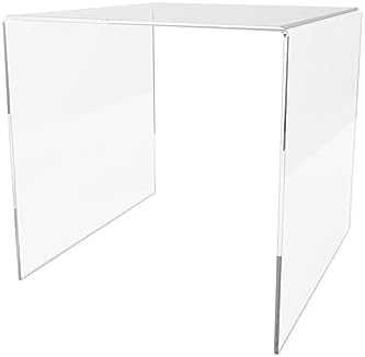 Marketing Holders Clear Acrylic Riser Display Stand 8 Inch Square