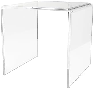 Clear Acrylic Riser Stand 4 Inch Square Platform Pedestal