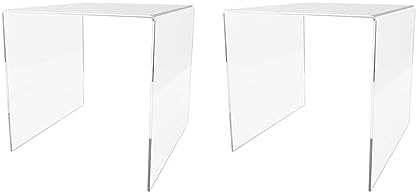 Marketing Holders 2 Pack Clear Acrylic Display Riser Stand