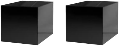 2 Pack 12 Inch Black Acrylic Display Box for Retail and Home Use