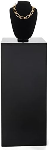 30 Inch Tall Floor Standing Pedestal Stand with 125 Inch Square Top Black