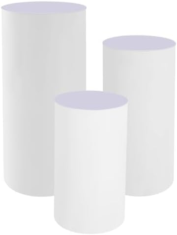 3Pcs Cylinder Pedestal Stands for Wedding Party Decor