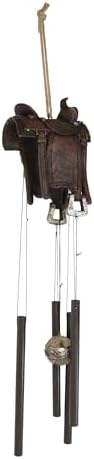 Ebros Gift Farm Country Rustic Horse Saddle Wind Chime