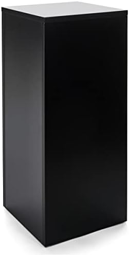 30 Inch Tall Floor Standing Pedestal Stand with 125 Inch Square Top Black