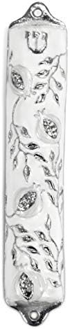 Mezuzah Case Pomegranate Tree Pewter 4 Inch Wedding
