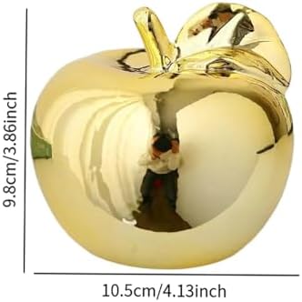 Fenteer Golden Fruit Sculpture Desktop Ceramic Statue