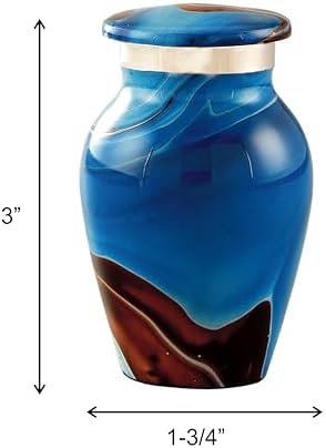 Ocean Tides Keepsake Urns Set of 4 Blue Design 5