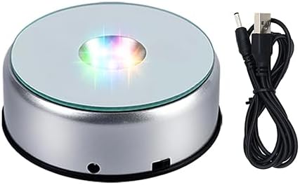 Colorful Cup Display Turner Spinner Light Stand with USB Power