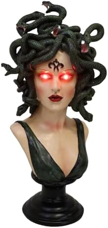 Ebros Gift Greek Mythology Medusa Figurine with LED Eyes