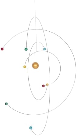 Space Decor Mobile Wind Chimes Outdoor Educational Planets Model Science Decor Mobile for Classroom and Home 1