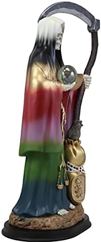 Ebros Gift Holy Death Santa Muerte Statue with Scythe and Glass Globe