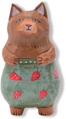 Funny Animals Figurines Handmade Wooden Sculpture for Home Decor