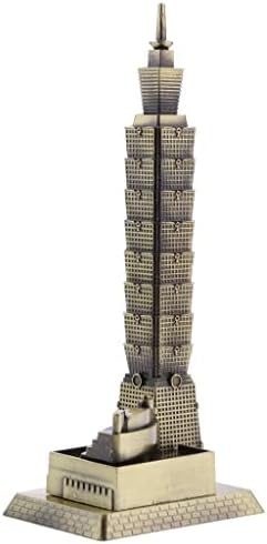 MERIGLARE Alloy Taipei 101 Tower Building Figurine Statue Home Office Decor Gift
