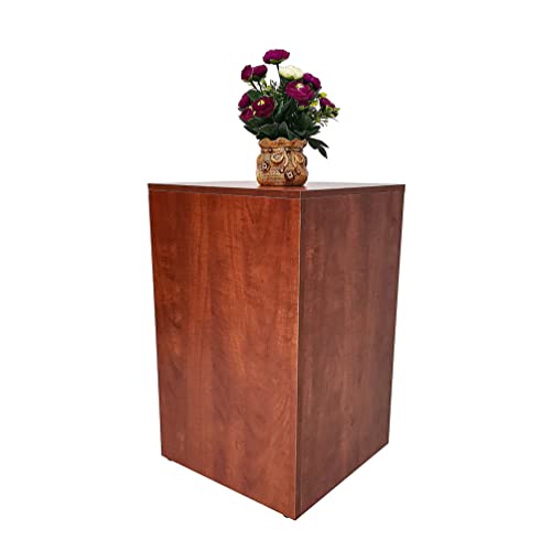 15927 Pale Walnut Cube Pedestal Riser Stand