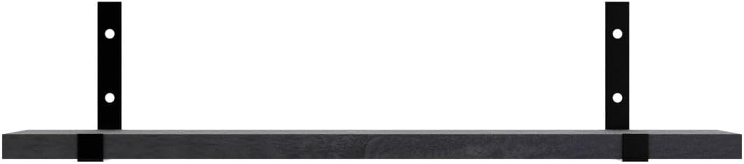 Fixwal Floating Shelves Set of 5 Black Wall Storage Shelves