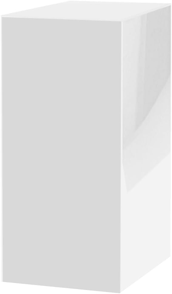 White Acrylic Display Box 12x12x32 No Lid Cube Stand