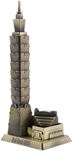 MERIGLARE Alloy Taipei 101 Tower Building Figurine Statue Home Office Decor Gift