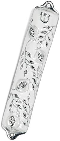 Mezuzah Case Pomegranate Tree Pewter 4 Inch Wedding