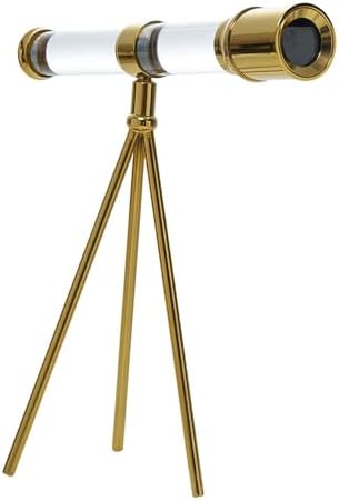Qianly Glass Telescope Statue Decor for Living Room