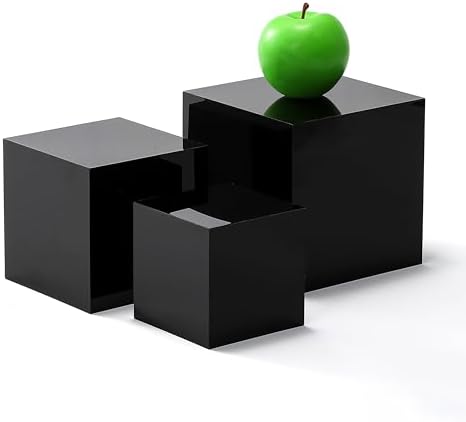 Sets of 3 Acrylic Display Risers with Hollow Bottoms