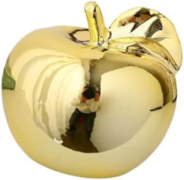 Fenteer Golden Fruit Sculpture Desktop Ceramic Statue