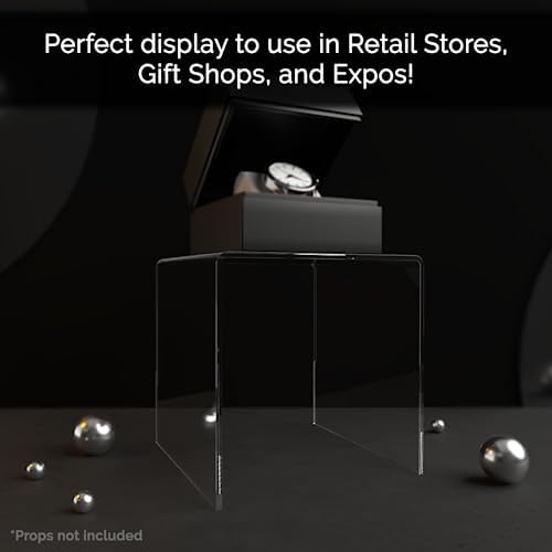 Acrylic Riser Stand 5 Inch Square Display Pedestal for Figurines Merchandise