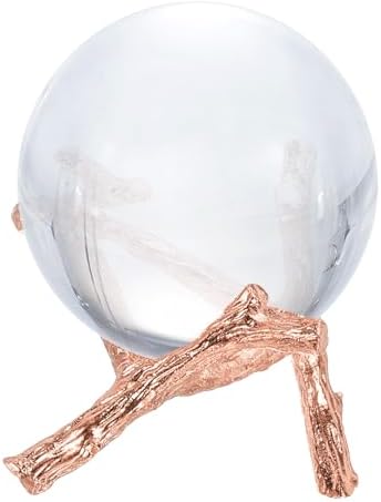 Uxcell Rose Gold Metal Crystal Ball Display Stand
