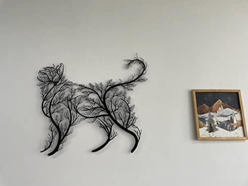 DEKADRON Tree Cat Wall Art Sculpture 39x34cm