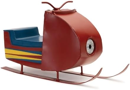 Melrose Battery Operated Snowmobile Tabletop Christmas Decoration Red Blue