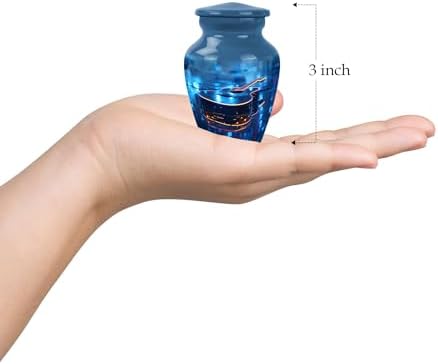Mini Aluminum Cremation Urn - 3 Inch Small Ash Keepsake for Adults