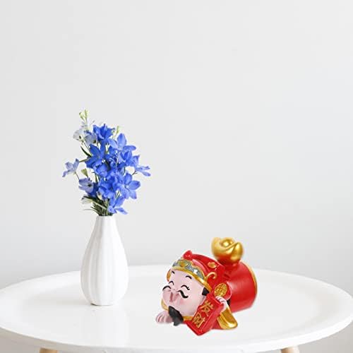 Chinese Style Resin Phone Holder Figurine for Home Office