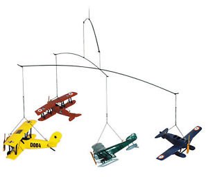 1920 Biplane Flight Mobile Seaplane Decor