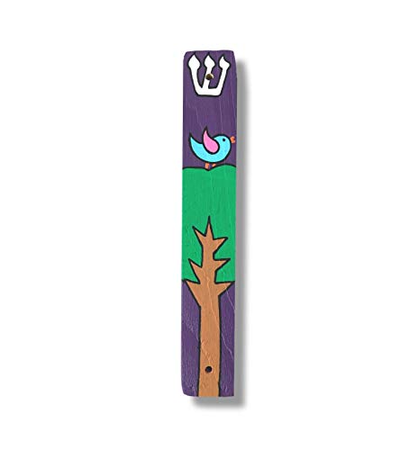 Lea Joelle Bird and Tree Mezuzah Gift for Baby Naming
