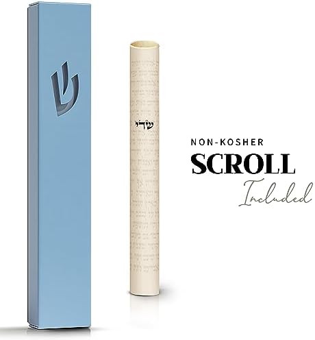 SURI Classic 5-Inch Blue Mezuzah for Door