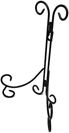 Decorative Black Wrought Iron 12 Inch Plate Stand Easel