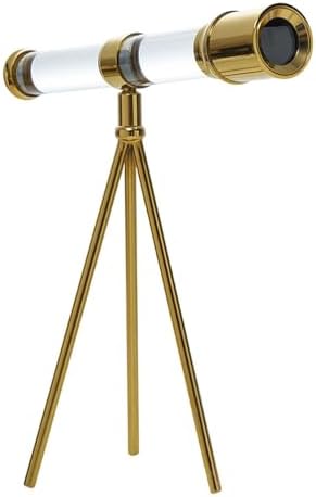 Qianly Glass Telescope Statue Decor for Living Room