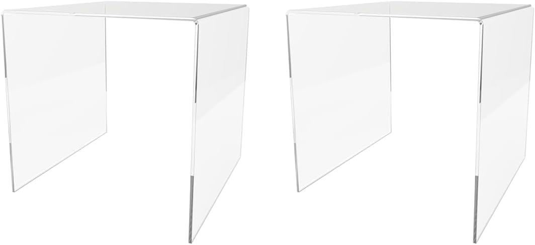 Marketing Holders 2 Pack Clear Acrylic Display Riser Stand