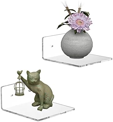 6 Inches Acrylic Floating Shelves 2 Pack