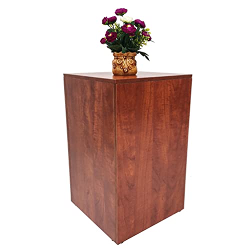 15927 Pale Walnut Cube Pedestal Riser Stand
