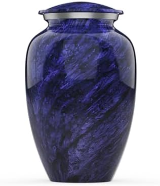 Modern Memorials Cremation Urn Purple Marble Finish