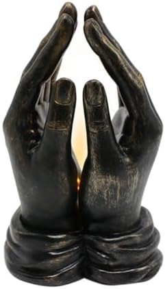 Eforcase Praying Hand Lamp Figurine - Resin Decor for Bedroom and Desktop