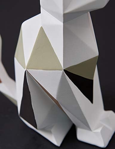 HAUCOZE Geometric Cat Statue Modern Home Decor Figurine