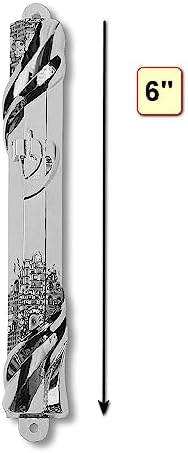 My Daily Styles Mezuzah Case - Metal Silver-Tone Jewish Blessing Home Decor