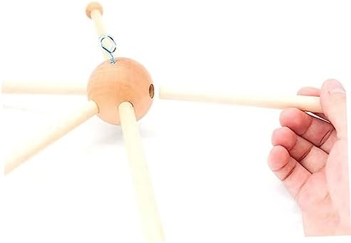 DIY Wind Chime Mobile Frame with 6-Legged Ball Shape Decor