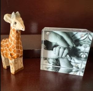 Hand-Carved Wooden Giraffe Figurine for Home Decor