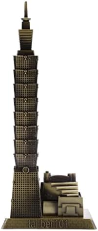 MERIGLARE Alloy Taipei 101 Tower Building Figurine Statue Home Office Decor Gift