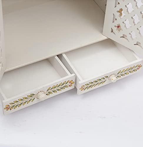 TAM Creatio Small Wooden Pooja Mandir Wall Hanging Decor for Home in USA