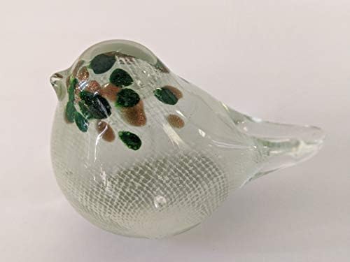 SPI Art Glass Green Feathered Bird 1